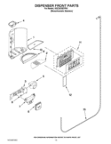 DISPENSER FRONT PARTS Diagram and Parts List for KSC24C8EYP01  KitchenAid Refrigerator