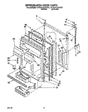REFRIGERATOR DOOR Diagram and Parts List for ET25PKXAN00  Whirlpool Refrigerator