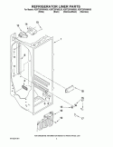 REFRIGERATOR LINER PARTS Diagram and Parts List for KSRT25FWBL00  KitchenAid Refrigerator