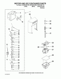 MOTOR AND ICE CONTAINER PARTS Diagram and Parts List for GSC25C4EYB00  Whirlpool Refrigerator