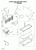 LOWER UNIT AND TUBE PARTS Diagram and Parts List for KBFC42FTS03  KitchenAid Refrigerator