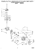 BRAKE, CLUTCH, GEARCASE, MOTOR AND PUMP Diagram and Parts List for KAWL510BWH0  KitchenAid Washer