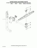 UPPER WASH AND RINSE PARTS Diagram and Parts List for DU1015XTXQ3  Whirlpool Dishwasher