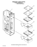 FREEZER LINER PARTS Diagram and Parts List for BRS80ARANA01  Whirlpool Refrigerator