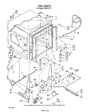 TUB , LITERATURE AND OPTIONAL Diagram and Parts List for DU8300XT3  Whirlpool Dishwasher
