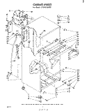 CABINET Diagram and Parts List for ET18TK1MWR2  Whirlpool Refrigerator