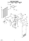 AIR FLOW Diagram and Parts List for GD5SHAXKT02  Whirlpool Refrigerator