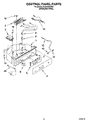 CONTROL PANEL PARTS Diagram and Parts List for KUIA15NRHS6  KitchenAid Ice Maker