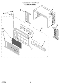 CABINET PARTS Diagram and Parts List for ACM062PK0  Whirlpool Air Conditioner