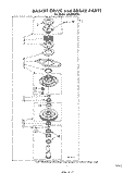 BASKET DRIVE AND BRAKE Diagram and Parts List for LA6380XPW1  Whirlpool Washer