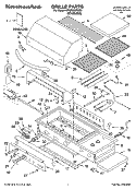 GRILLE PARTS Diagram and Parts List for KFGR382PSS0  KitchenAid Grill