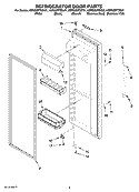 REFRIGERATOR DOOR PARTS Diagram and Parts List for KSRG25FTBL01  KitchenAid Refrigerator