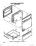 DOOR AND DRAWER Diagram and Parts List for RF366BXVN3  Whirlpool Range