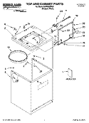 TOP AND CABINET PARTS Diagram and Parts List for SAWS900MQ0  Whirlpool Washer