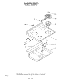COOK TOP Diagram and Parts List for RF3020XPW0  Whirlpool Range