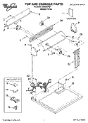 TOP AND CONSOLE PARTS Diagram and Parts List for LER3624PQ1  Whirlpool Dryer