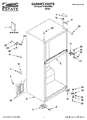 CABINET PARTS Diagram and Parts List for TT18SKXRD02  Estate Refrigerator