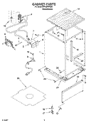 CABINET Diagram and Parts List for DP940PWKM0  Whirlpool Dishwasher