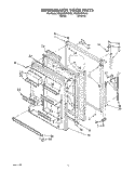 REFRIGERATOR DOOR Diagram and Parts List for RB22CKXYW00  Roper Refrigerator