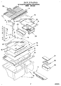 SHELF Diagram and Parts List for 4YET18TKDN02  Whirlpool Refrigerator