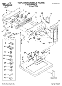 TOP AND CONSOLE PARTS Diagram and Parts List for LGB6300LW1  Whirlpool Dryer