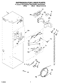 REFRIGERATOR LINER PARTS Diagram and Parts List for KSSS36QMB00  KitchenAid Refrigerator