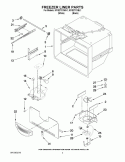 FREEZER LINER PARTS Diagram and Parts List for KFIS27CXBL1  KitchenAid Refrigerator