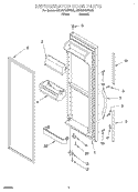 REFRIGERATOR DOOR Diagram and Parts List for 8ED22PQXFW02  Whirlpool Refrigerator