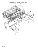UPPER RACK AND TRACK Diagram and Parts List for KUDJ230Y0  KitchenAid Dishwasher