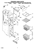 FREEZER LINER PARTS Diagram and Parts List for GD5SHAXNS03  Whirlpool Refrigerator