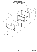 DOOR PARTS Diagram and Parts List for YMH1170XSS1  Whirlpool Microwave