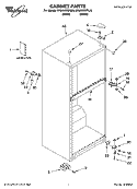 CABINET PARTS Diagram and Parts List for ER8AHKXPQ03  Whirlpool Refrigerator