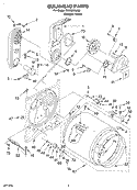 BULKHEAD Diagram and Parts List for TGDS840JQ0  Estate Dryer