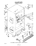 CABINET Diagram and Parts List for ET16AKXLWR0  Whirlpool Refrigerator