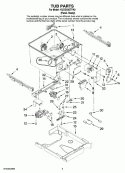TUB PARTS Diagram and Parts List for KUDD03DTPA0  KitchenAid Dishwasher
