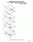REFRIGERATOR SHELF PARTS Diagram and Parts List for GSS26C5XXA03  Whirlpool Refrigerator