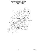 CONTROL PANEL Diagram and Parts List for RS310PXGN0  Whirlpool Range