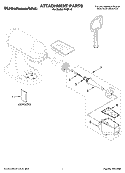 ATTACHMENT PARTS, OPTIONAL PARTS (NOT INCLUDED) Diagram and Parts List for FVSP-0  KitchenAid Mixer