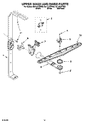 UPPER WASH AND RINSE PARTS Diagram and Parts List for DU1101XTPS6  Whirlpool Dishwasher