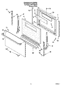 DOOR PARTS, MISCELLANEOUS PARTS Diagram and Parts List for YSF315PEMQ1  Whirlpool Range
