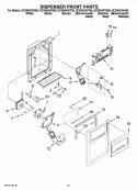 DISPENSER FRONT PARTS Diagram and Parts List for GC3SHAXVA00  Whirlpool Refrigerator