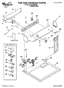 TOP AND CONSOLE PARTS Diagram and Parts List for LGC5000PQ1  Whirlpool Dryer