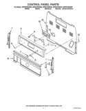 CONTROL PANEL PARTS Diagram and Parts List for WFE510S0AT0  Whirlpool Range