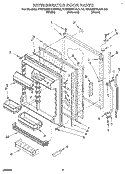 REFRIGERATOR DOOR Diagram and Parts List for KBRS21KABL10  KitchenAid Refrigerator