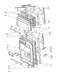 DOOR Diagram and Parts List for ET14DCXMWL0  Whirlpool Refrigerator