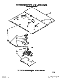 COMPONENT SHELF AND LATCH Diagram and Parts List for KEBS276WBL2  KitchenAid Wall Oven