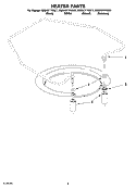 HEATER PARTS Diagram and Parts List for KUDK01TKBT1  KitchenAid Dishwasher