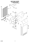 AIR FLOW PARTS Diagram and Parts List for GD5NVAXSA00  Whirlpool Refrigerator