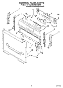 CONTROL PANEL PARTS Diagram and Parts List for GS458LEMQ0  Whirlpool Range