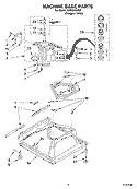 MACHINE BASE PARTS Diagram and Parts List for LSR6232JQ2  Whirlpool Washer